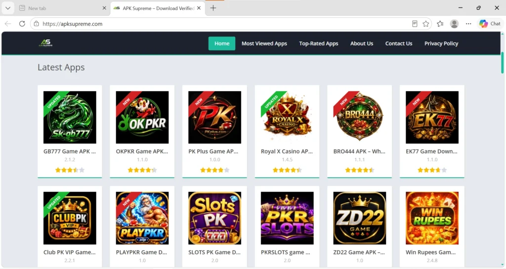APK Supreme download games.