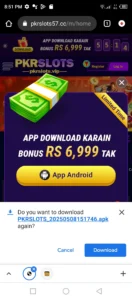 PKRSLOTS game Download – Features, Login Guide & Mobile Experience in Pakistan 5
