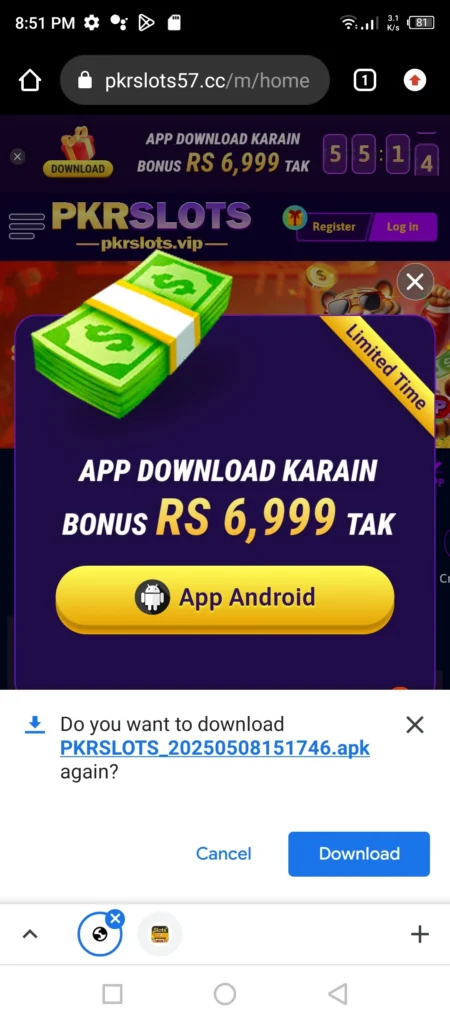 PKRSLOTS game download process