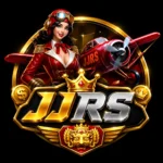 JJRS logo featuring metallic gold-and-silver lettering with a red propeller airplane emblem on a dark background