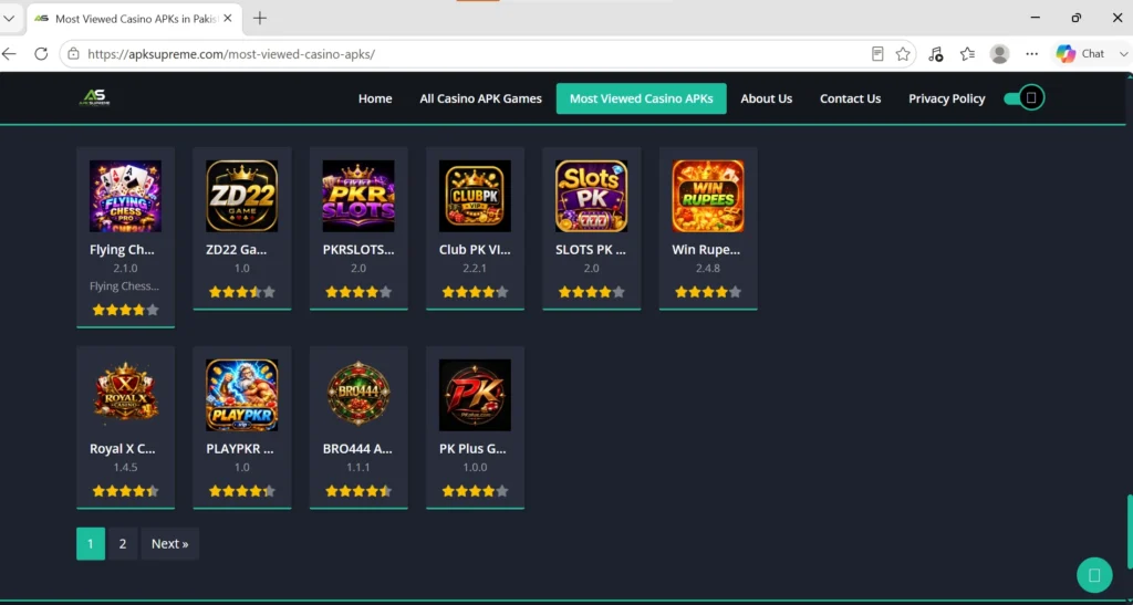 Top 10 Casino APKs in Pakistan